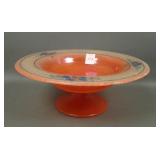 Lancaster Ruby Lustre Decorated Ftd Flared Compote