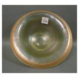 N'Wood Topaz Rolled Edge Bowl W/ Gold Trim