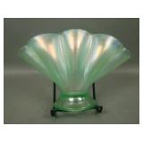 Fenton Florentine Green # 847 Fan Vase