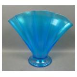 Fenton # 857 Celeste Blue Fan Vase