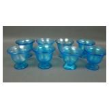 Eight Fenton Celeste Blue # 923 Ind. Nut Cups