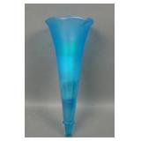 Diamond Blue Crimped Car Vase