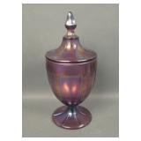 Fenton Wisteria # 635 1/2 Lb Paneled Candy jar