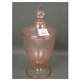 Fenton Velva Rose # 8 Covered Candy Jar