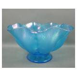 Fenton Celeste Blue # 857 Deep Ruffled Bowl