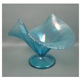 Fenton Celeste Blue # 736 Flared Two Sided Compote