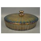 N'Wood Russet Green # 691 Covered Almond Dish