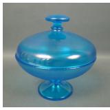 Fenton Celeste Blue # 743 Covered Puff Box