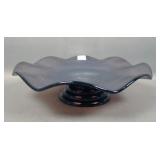 Jeanette Purple Ring Foot Low Crimped Bowl/ Plate