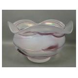 Poschinger White/Purple Hanging Hearts Vase
