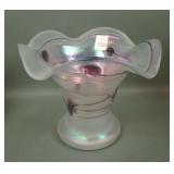 Poschinger White/Purple Hanging Hearts Vase