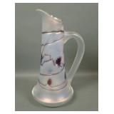 Poschinger White/Purple Hanging Hearts Ewer