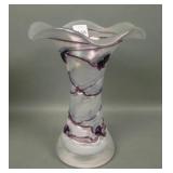 Poschinger White/ Purple Hanging Hearts Vase