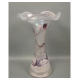 Poschinger White/Purple Hanging Hearts Vase