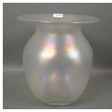 Poschinger Iridised White Art Glass Vase