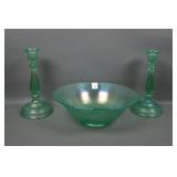 Diamond Green 3 Piece Console Set
