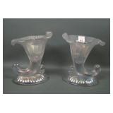 2 Fenton Persian Pearl # 950 Candlesticks