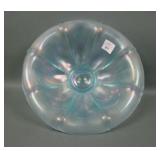 Fenton Aquamarine # 857 Lg Rolled Edge Bowl