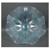 Fenton Aquamarine # 857 Lg Ruffled Bowl