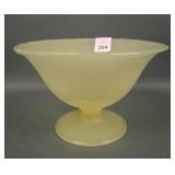 U.S. Glass Mandarin Yellow Ftd Flared Center Bowl