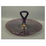 U.S. Glass Purple #179 Center Handle Tray