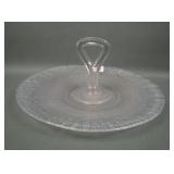 U.S. Glass Crystal # 179 Center Handled Tray