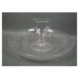 Imperial Iris Ice #664 Center Handle Etched Tray