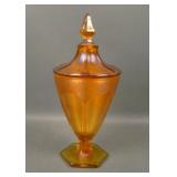 Fenton Tangerine #835 1/2-lb Candy Jar