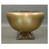 N'Wood Russet Green # 807 Bowl W/ Tree Bark Base