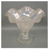 Fenton Persian Pearl # 574 Paneled Ruffled Vase