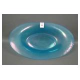 U.S. Glass Blue Oval Bread Tray