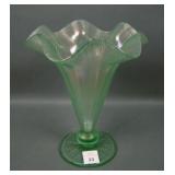 Fenton Florentine Green # 573 Ruffled Vase