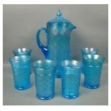 N'Wood Blue Concave Diamond 8 Pc Tankard Set