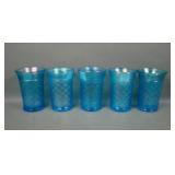 Five N'Wood Blue Concave Diamond Tumblers