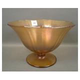 U.S. Glass Amber/ Olive Green Ftd Flared Bowl