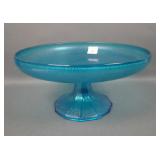 N'Wood Blue Flared Compote w/ Treebark Base