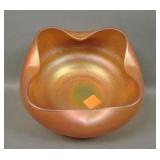 Imperial Iron Cross Pearl Ruby Lg Ruffled Bowl