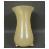 U.S.Glass Mandarin Yellow Round Flared Vase