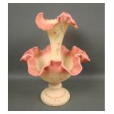 1990 Fenton Satin Burmese Single Lily Epergne