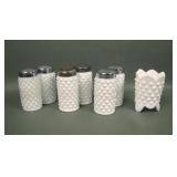 Lot of  7 Fenton Hobnail MG Items