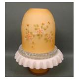 Fenton LG Wright Honey Amber Overlay Fairy Lamp