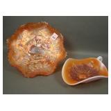Two Piece Carnival Glass Lot
