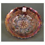 Fenton Amethyst Holly Deep Round Bowl