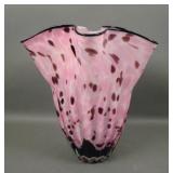 Murano MCM Spatter Glass Handkerchief Vase
