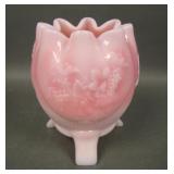 Fenton Fine Cut & Grape Ftd Rose Bowl