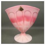Fenton Rosalene Paneled Fan Vase