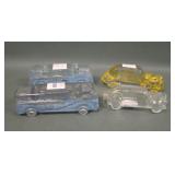 Four Antique Glass Candy Containers