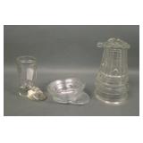 Three Piece Antique Glass Candy Containers