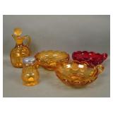 Five Piece Fostoria Coin Glass Lot