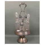 Victorian Crystal Condiment Set in Frame